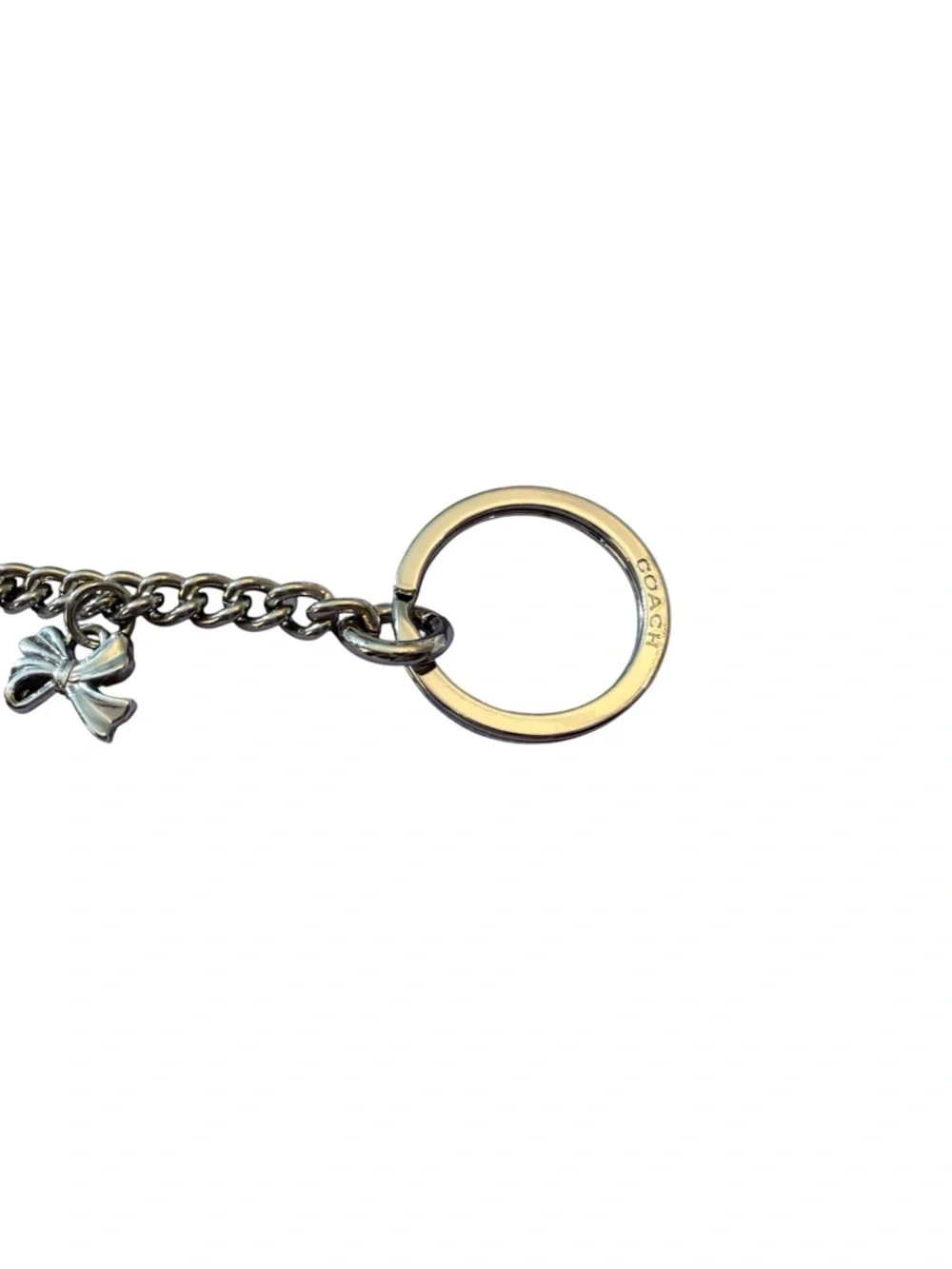 Coach Silver Motif Chain Bag Charm, NWOT